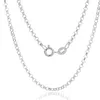 35-80 cm 1mm tunn verklig ren solid 925 Sterling Silver Box Chain Halsband för kvinnor män barn flickor halsband smycken Kolye collare