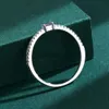 Band Rings 2022 NEW Simple Genuine S925 Silver RFor Women Amethyst Single Row of Diamond Zircon Engagement Valentine's Day Gift Jewelr J231124