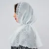 Vêtements ethniques Dentelle Voiles Foulard Élastique Femme Turban Hijab Femmes Mouchoir Broderie Floral Perte De Cheveux Couverture Tête Wrap BJ