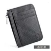 Card Holders Retro Cow Leather Credit Business Mini Wallet Convenient Man Women Smart Holder Cash Case