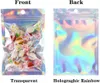 Gift Wrap 60Pcs 6 Sizes Bags Pouches Cosmetic Plastic Laser Holographic Makeup Storage Bag Hologram Zipper Packaging