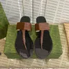 Fashion Genuine Leather Slippers for Women's Thong Sandals made with Cowhide Leather Interlocking metal Charm Flip flops