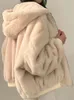 Women's Down Parkas Lamb Wool Coat for Women in Autumn and Winter Parkas Thickened Two Sided Cotton Jacket Winter Cotton Jacket Hooded Jacket Top 231123