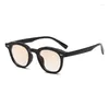 Lunettes de soleil ovales pour hommes et femmes, petites lunettes rétro à la mode, verres transparents, classiques, UV400, tendance 2023