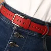 Cintos 2023 Design Design Faux Leather Belt Squire Pin Fuckle para mulheres cientia