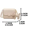 Evening Bags Female Flap Shoulder Bag Beige Pu Leather Elegant Womens Wallets Crossbody Aesthetic Kawaii Puppy Pendant Ladies Handbags 231123