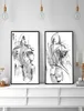 2pcs Siyah Beyaz Canvas Yağlı Boya Özet Seksi Kadınlar ve Erkek Resimler Baskı Minimalist Yatak Odası Ev Dekor Duvar Sanatı Baskılı No 2995099