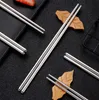 Home Hotel Restaurant Chopsticks Student Canteen Round Chopsticks Korean Stainless Steel Chopsticks LT378