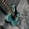 Guitare électrique TL, corps en acajou, couleur bleu métallisé, touche en palissandre, Double reliure, guitare à 6 cordes