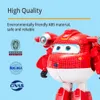 Action Toy Figures Super Wings 5" Size Supercharged Transforming Crystal Bucky Transform Bot Airplane Robot Figures Transformation Toys For Child 230424