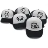 Hoeden zomer cartoon panda patroon net pet voor kinderen kinderen mesh honkbal caps casquette 5 paneel snapback gorras sunhat sunshade hoed p230424