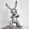 35cm Balloon Rabbit Sculpture Home Decoration Art and Craft Garden Decoration Creative Statue Living Room Ornament Decorative Figu2574