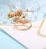 Cluster Rings Unique Promise Ring Solid 14K Rose Gold Marquise Cut Moissanite Stackable For Women Gift