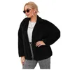 Outerwear Plus Size Long Sleeve Winter Elegant Coat Women Casual Fleece Fuzzy Faux Shearling Warm Female Big Tunic 5XL 6XL