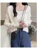2023 neue Würzige Mädchen Kurze Strickjacke Sanfte Stil Mantel frauen Frühling Herbst Retro Hong Kong Pullover Zwei Stück set