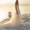 Wedding Dress Ramanda BOHO Sweetheart Appliques Illusion Puff Sleeves Tulle Bridal Gown Modern A-Line Backless For Momen