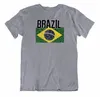 Camisetas de camisetas masculinas T-shirt Men Brasil Fashion Country Sulir Gift Tee Pride Logo