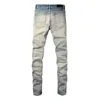 Designer Vêtements Denim Pantalons Amiiri 2023 Nouvelle Tendance De La Mode Slim Fit Petit Pied Élastique Trou Patch Jeans Hommes Amiiri Marque De Mode Distressed Ripped Skinny