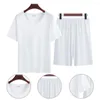 Herren Nachtwäsche 2 Stück/Set Herren Sommer Sport Outfit Rundhals T-Shirt Shorts Set Knielang