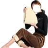 Women's Pants Corduroy Women's Winter Trousers Black Brown Add Velvet Thicke Lamb Wool Warm Casual Harem W91