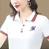 Rapel T-shirt Dames losse casual slijtage korte mouw T Summer Top Fashion 2023 Woans Polo Shirt