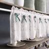 Curtain Cotton Short Kitchen Curtains For Window Korean White Embroidery Small Butterfly Valance