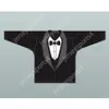 Custom GROOM BLACK 88 TUXEDO HOCKEY JERSEY NUEVO Top cosido S-M-L-XL-XXL-3XL-4XL-5XL-6XL