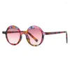 Sunglasses Fashion Vintage Round Women For Men Shades Trendy Design Thin Frame Eyewear Pink Punk Ladies Sun Glasses