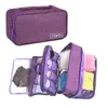 Sacos cosméticos de viagem multifuncional organizador de roupa interior saco portátil sutiã meias acessórios de higiene cúbica (roxo)