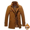 Herenwolmix wollen jas Heren Winter Warm Wibdbreaker Trenchjacks Overjas Casaco Masculino Casual Slim Fit Palto Jacket 5XL Wol Erwtenjassen 231123