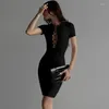 Casual Dresses Women Short Sleeve Party Club Bodycon Streetwear White Mini Dress 2023 Summer Clothes Wholesale Item For Business Vestidos