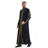 Abbigliamento etnico Ramadan Musulmano Uomo Velluto Jubba Thobe Caldo Caftano Islam Eid Arabia Arabo Robe Thoub Thawb Dubai Abaya Abito Abito Jilbab