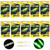 Fishing Accessories 10PCS/5Bags Fishing Glow Sticks for Pole Green Fluorescent Tubes Luminous Wand Light Stick Clip On Fishing Rod Tip S M L XL 231123