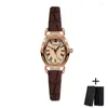 Orologi da polso 2023 Retro orologio con quadrante piccolo per donna cinturino in pelle impermeabile abito elegante orologi da polso da donna Relogio Feminino