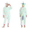 Roupas combinando para a família Kigurumi Terno para crianças Macacões de inverno Pijamas infantis quentes para meninas Pjs Baby Boy Nightwear Anime Unicórnio Pijama Criança Casa 231124