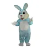 Le plus récent costume de mascotte de lapin bleu Carnaval unisexe tenue de Noël fête d'anniversaire festival en plein air habiller des accessoires promotionnels pour femmes hommes