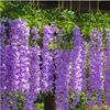 45inch Wisteria Yapay Çiçek İpek Asma Çelenk Düğün Partisi Bahçesi Açık Greenery Ofis Duvar Dekor