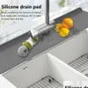 Other Kitchen Tools Sile Faucet Absorbent Mat Sink Splash Guard Drying Pads For Bathroom Catcher S Trays 221208 Drop Delivery Home G Dhxwh