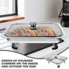 Dinnerware Sets Banquet Foods Service Square Pan Buffet Warmer Tray Lid Steel Detachable Fruit