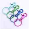 Hooks Rails Colorf Lobster Clasps Keychain Heart Color Spray Paint Key Chain Rings voor doe -het -zelf sieraden maken Bevindingen LX4889 Drop del Dhovx