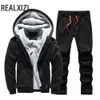 Mens Tracksuits Winter Sports Jacket Pants Suits Coats Byxor Set Thothen Fleece Thermal Hoodies Set Camouflage Tracksuit Sweatshirts 231123