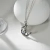 Strängar strängar modemonsten halsband halvmåne kristallmåne hänge vintage halsband för kvinnor kvinnliga boho smycken gåvor trend 230424