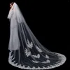Bridal Veils NZUK 3 Meter High Quality 2 Tiers Blusher Cover Face Cathedral Lace Wedding Veil With Comb Velos Para La Iglesia