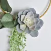 Fausse verdure florale charnue couronne de fer nordique minimaliste plante artificielle guirlande mur pendentif mariage aérien suspendu guirlande fleurs décor 231123