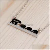 Pendentif Colliers Gros Mama Bear Baby Collier Sier Bar Chaînes Mère et Fille Amour Bijoux De Mode Pour Femmes Drop Livraison Dhu2G