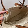 Vrouwenontwerper Strawtote tassen voor mannen Casual kantoor koppelingsportebeursontwerpers Raffia geweven crossbody tas luxe handtassen brief lo bakken