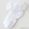 Chaussettes enfants Nouvel été bébé filles enfants maille chaussettes mode dentelle à volants froufrous fleur coton chaussette courte respirant princesse bébé filles chaussettes