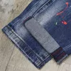 Men's Jeans Hip Hop Color Contrast Paint Inkjet Broken Patch Trouser For Men Ripped Hole Design Beggar Male Jean Pantalon Vaqueros Hombre