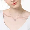 2023 Vente chaude INS S925 STERLING SILPS MISSANITE Diamond Collier Love Clavicule Chaîne Pendre