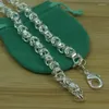 Correntes Babyllnt 925 colares de corrente em círculo de prata esterlina para homens Mulheres colar de colar de festas do colar de joalheria